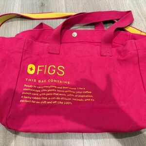 Figs hot pink tote